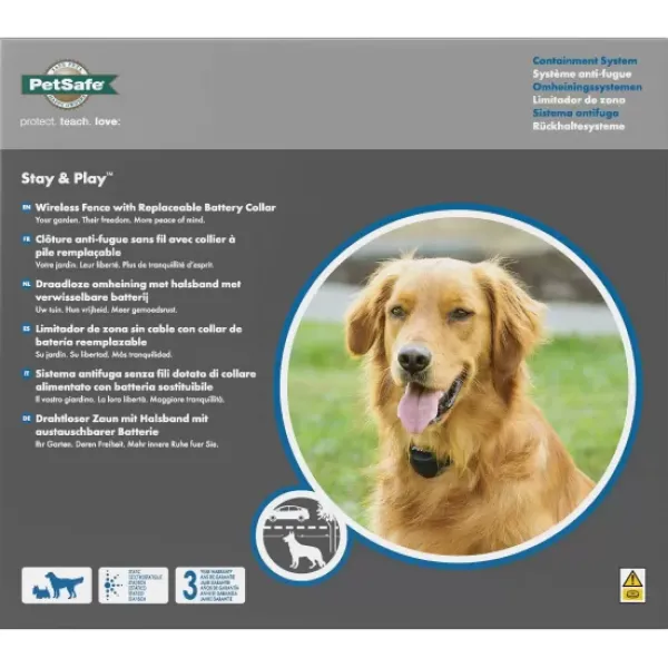 PetSafe Cl Ture Anti-Fugue Sans Fil Stay & Play® Avec Collier Piles Rempla Ables< Clôtures Anti-Fugue Sans Fil