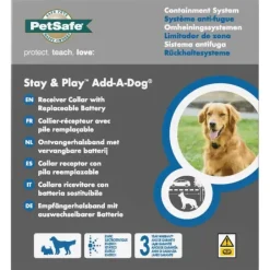 PetSafe Collier-R Cepteur Suppl Mentaire Add-A-Dog® Piles Rempla Able Pour Syst Me Anti-Fugue Sans Fil Stay & Play®< Clôtures Anti-Fugue Sans Fil