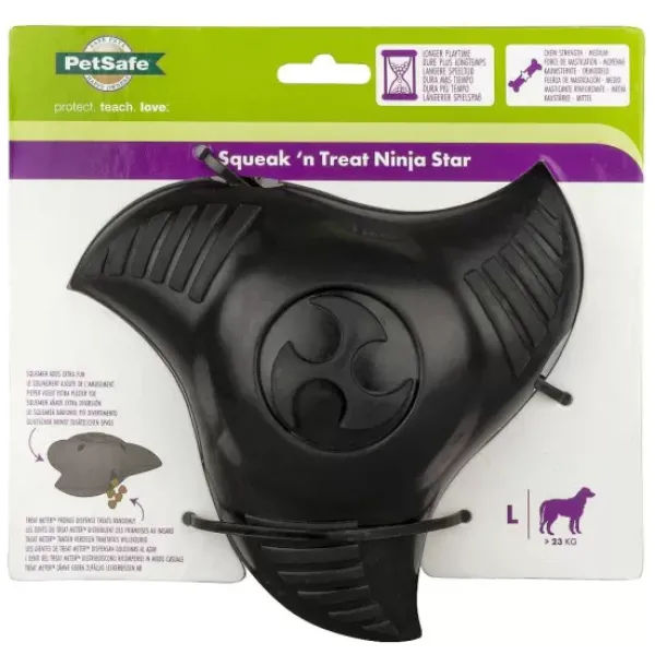 PetSafe Jouet M Cher Pour Chien Toile De Ninja Squeak 'N Treat< Jouets Distributeurs De Friandises